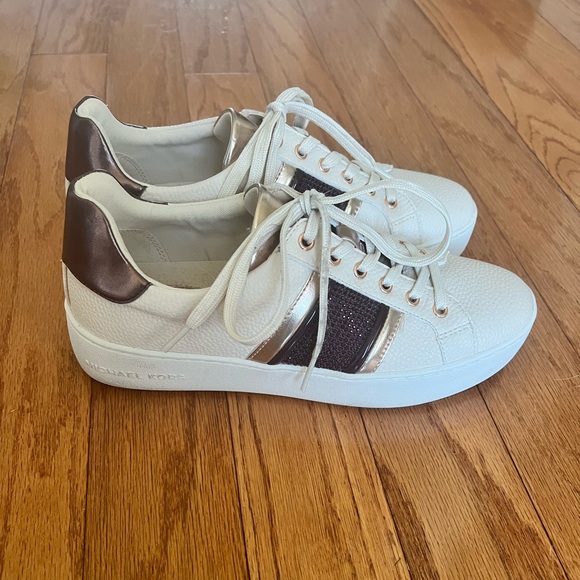 Michael Kors tennis shoes. Adorable to throw on with leggings or jeans! - Picture 2 of 4